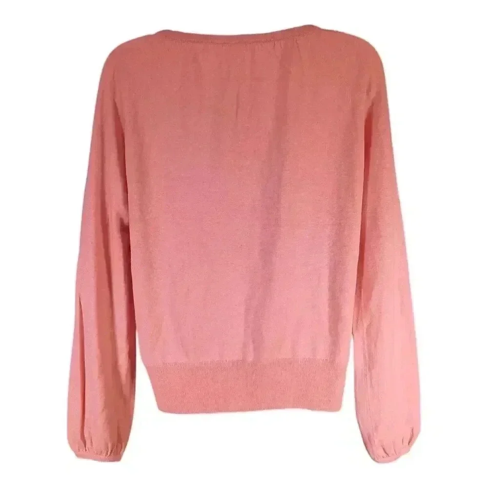 Tory Burch Cashmere Pullover Sweater Top Pink Women's XS